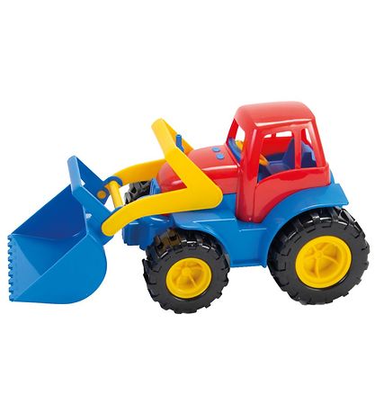 Dantoy Tractor w. Grab - 30 cm - Red/Blue Dantoy Tractor w. Grab - 30 cm - Red/Blue