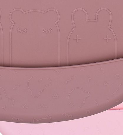 We Might Be Tiny Bib - 2-Pack - Silicone - Powder Pink/Dusty
