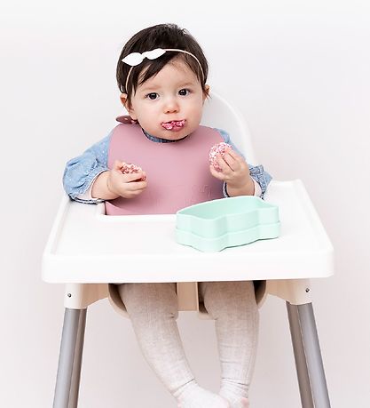 We Might Be Tiny Bib - 2-Pack - Silicone - Powder Pink/Dusty