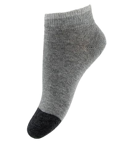 Tommy Hilfiger Ankle Socks - 2-Pack - Stripe - Grey Melange/Blac