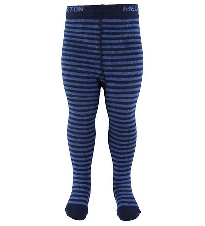 Melton Strumpfhosen - Navy Gestreift