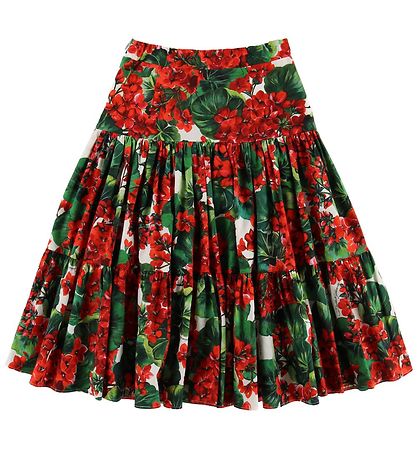 Dolce & Gabbana Skirt - Portofino - Red/Green Flowers Dolce & Gabbana Skirt - Portofino - Red/Green Flowers