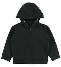 Emporio Armani Zip Thru Hoodie - Army Green w. Logo Emporio Armani Zip Thru Hoodie - Army Green w. Logo