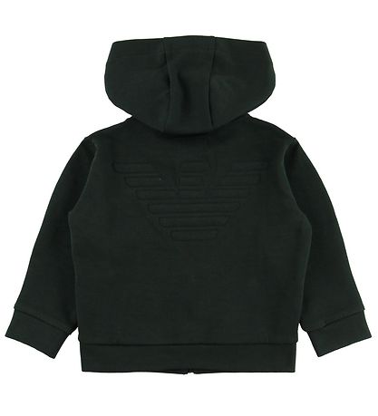 Emporio Armani Zip Thru Hoodie - Army Green w. Logo Emporio Armani Zip Thru Hoodie - Army Green w. Logo