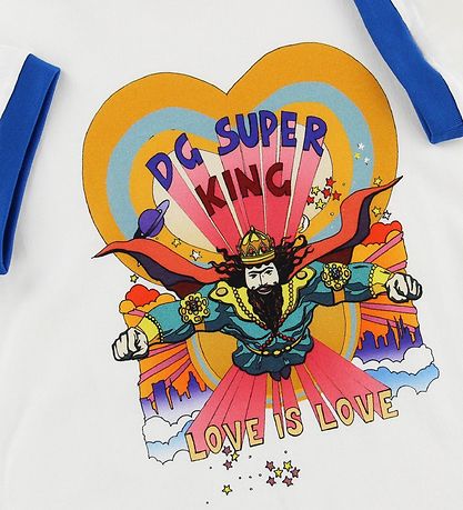 Dolce & Gabbana T-shirt - Superhero - White w. King Dolce & Gabbana T-shirt - Superhero - White w. King