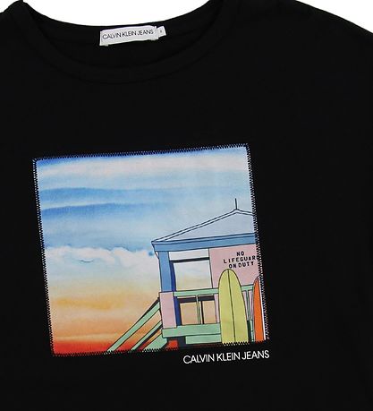 Calvin Klein T-shirt - Black w. Patch Calvin Klein T-shirt - Black w. Patch