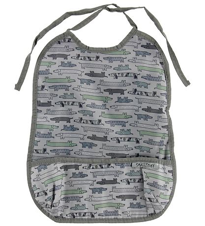 Smallstuff Bib w. Food Catcher - Long - Sausage Dog