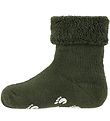 Fuzzies Baby Socks w. Anti-Slip - Army Green Fuzzies Baby Socks w. Anti-Slip - Army Green