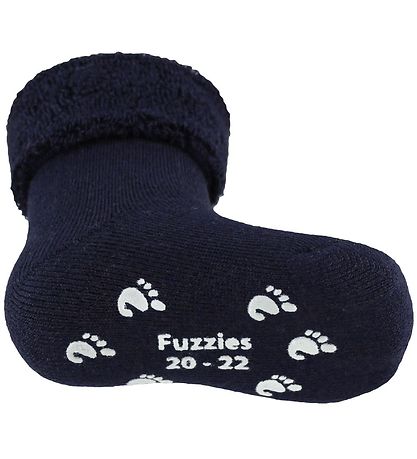 Chaussettes de Bébé av. Antidérapant Fuzzies - Marine Chaussettes de Bébé av. Antidérapant Fuzzies - Marine