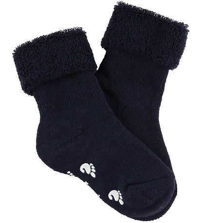 Chaussettes de Bébé av. Antidérapant Fuzzies - Marine Chaussettes de Bébé av. Antidérapant Fuzzies - Marine