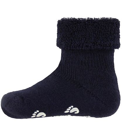 Chaussettes de Bébé av. Antidérapant Fuzzies - Marine Chaussettes de Bébé av. Antidérapant Fuzzies - Marine