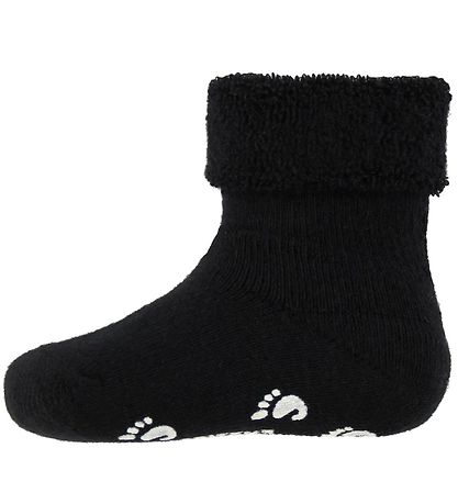 Fuzzies Baby Socks w. Anti-Slip - Black Fuzzies Baby Socks w. Anti-Slip - Black