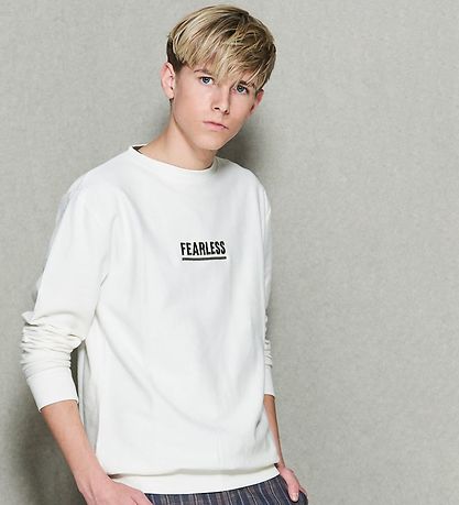 Hound Sweatshirt - Off-White w. Army Green Hound Sweatshirt - Off-White w. Army Green