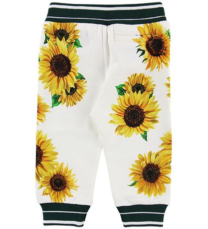 Dolce & Gabbana Joggingbroek - Zonnebloem - Wit/Donkergroen