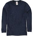 Engel Long Sleeve Top - Wool/Silk - Navy-Blue Engel Long Sleeve Top - Wool/Silk - Navy-Blue