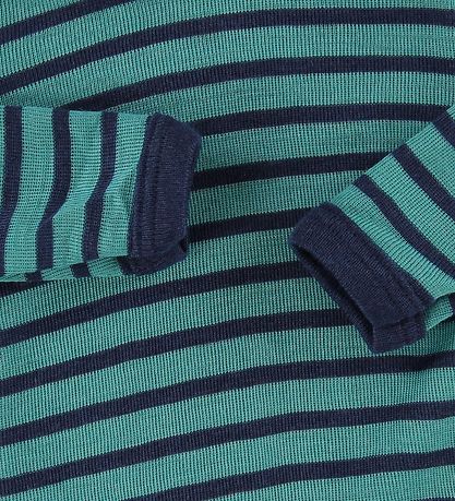 Engel Romper l/s - Wol/Zijde - Turkoois/Navy