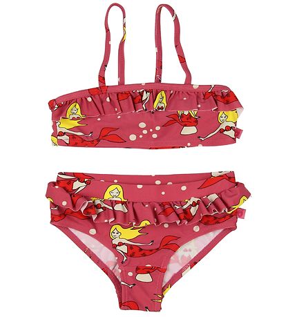Bikini Småfolk - UV50+ - Rose Foncé av. Froufrous/Sirène