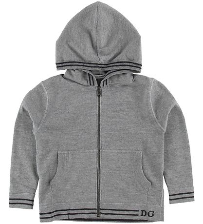 Dolce & Gabbana Zip Hoodie - Wool - DNA - Grey