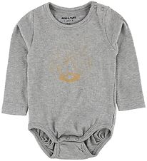 Mini A Ture Bodysuit l/s - Yomi - Grey Melange Mini A Ture Bodysuit l/s - Yomi - Grey Melange