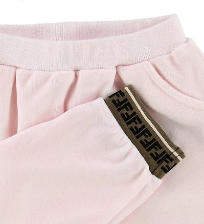 Fendi Velvet Trousers - Rose w. Logo
