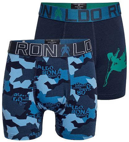 Boxers CR7 - 2 Pack - Bleu/Marine av. Imprimé Boxers CR7 - 2 Pack - Bleu/Marine av. Imprimé