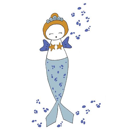 Fabelab Wallstickers - Mermaid - Blue Fabelab Wallstickers - Mermaid - Blue