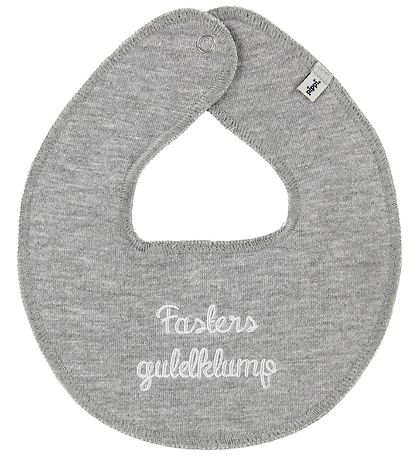 Pippi Baby Teething Bib - Round - Fasters Guldklump - Grey Pippi Baby Teething Bib - Round - Fasters Guldklump - Grey