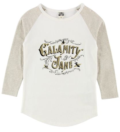 Bonton Long Sleeve Top - White/Grey Melange w. Print Bonton Long Sleeve Top - White/Grey Melange w. Print