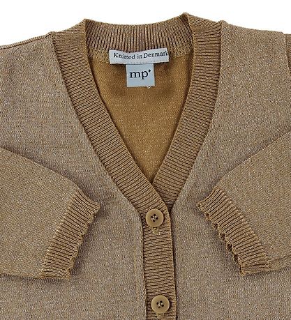 MP Cardigan - Okergeel m. Glitter MP Cardigan - Okergeel m. Glitter