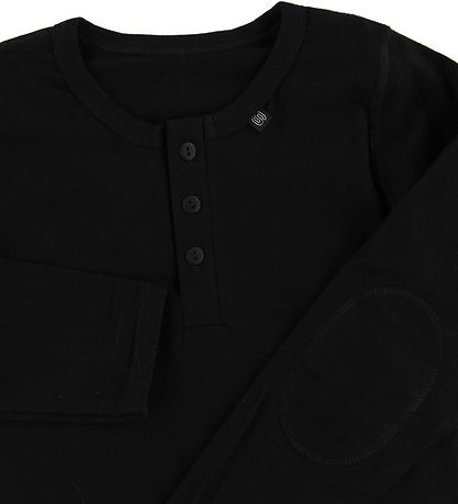 Say-So Blouse w. Buttons - Black Say-So Blouse w. Buttons - Black