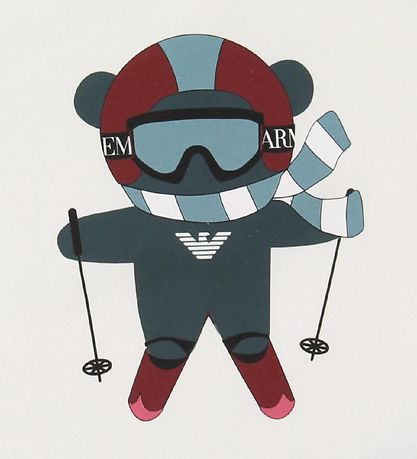 Emporio Armani T-shirt - White w. Skier Emporio Armani T-shirt - White w. Skier