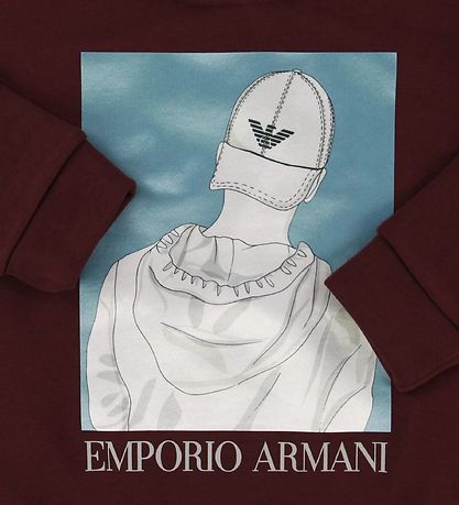 Emporio Armani Sweatshirt - Bordeaux w. Print