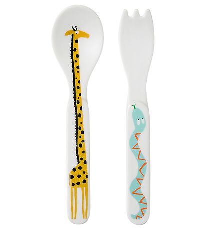 Petit Jour Paris Spisesett - Melamin - 5 Deler - Hvit m. Dyr Petit Jour Paris Spisesett - Melamin - 5 Deler - Hvit m. Dyr