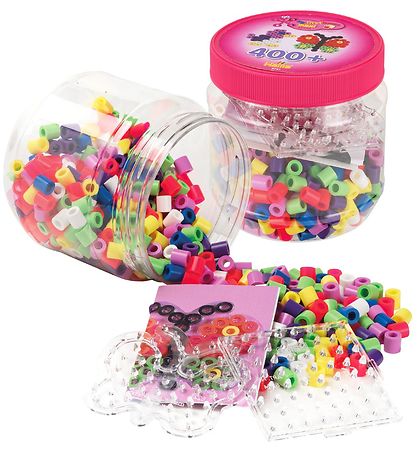 Hama Maxi Set w. Pegboards - 400 beads - Neon/Multi Hama Maxi Set w. Pegboards - 400 beads - Neon/Multi