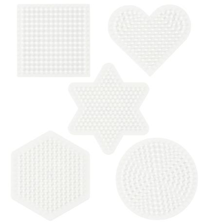 Hama Midi Pegboards w. Stickers - 5 pcs/6 pcs - Geomtrics