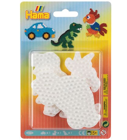 Plaques pour perles Hama Midi - 3 Pack - Voiture, Dinosaur et pe Plaques pour perles Hama Midi - 3 Pack - Voiture, Dinosaur et pe