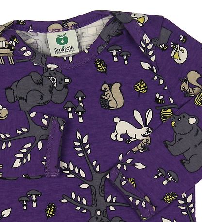 Småfolk Bodysuit l/s - Purple w. Landscape Småfolk Bodysuit l/s - Purple w. Landscape