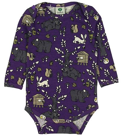 Småfolk Bodysuit l/s - Purple w. Landscape Småfolk Bodysuit l/s - Purple w. Landscape