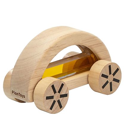 PlanToys Puinen auto - Luonnollinen/Keltainen PlanToys Puinen auto - Luonnollinen/Keltainen