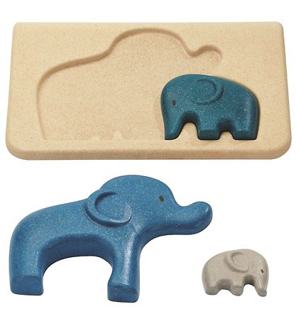 Éléphant Puzzle PlanToys - Naturel/Bleu Éléphant Puzzle PlanToys - Naturel/Bleu