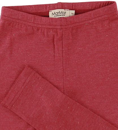 MarMar X-Mas Leggings - Lisa - Red w. Gold