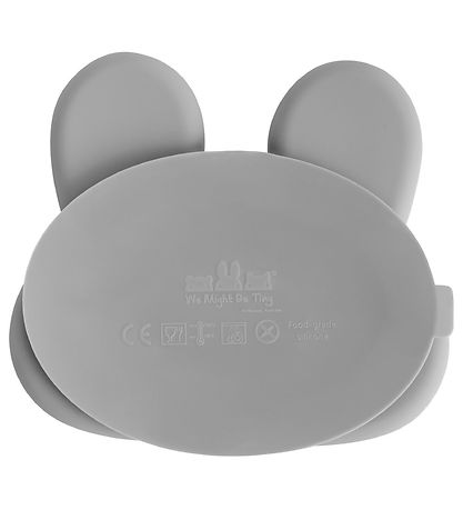 We Might Be Tiny Teller - Silikon - 3 Fächer - Kaninchen - Grau We Might Be Tiny Teller - Silikon - 3 Fächer - Kaninchen - Grau