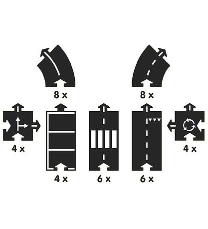 Waytoplay Car Track - 40 pcs - King of the Road Waytoplay Car Track - 40 pcs - King of the Road