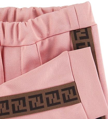 Fendi Trousers - Rose w. Logo Stripe