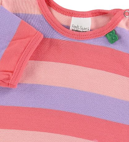 Freds World Stuttermabolur - Multi Stripe - Kórallitt
