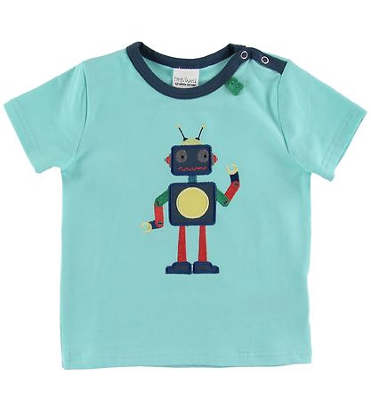 Freds World T-paita - Hello Robot - Aqua