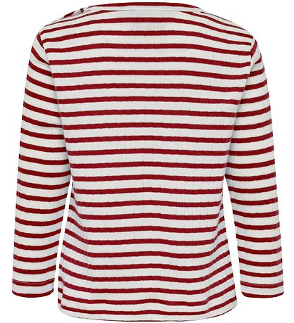 Hummel Long Sleeve Top - HMLRumle - White/Bordeaux Striped Hummel Long Sleeve Top - HMLRumle - White/Bordeaux Striped