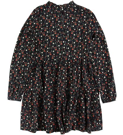 Grunt Jurk - Dora - Zwart m. Bloemen