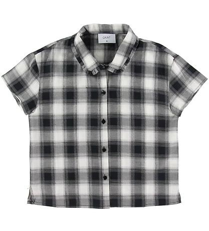 Grunt Shirt - Ditte - Black/White w. Checs Grunt Shirt - Ditte - Black/White w. Checs
