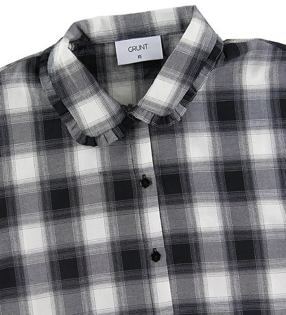 Grunt Shirt - Ditte - Black/White w. Checs Grunt Shirt - Ditte - Black/White w. Checs